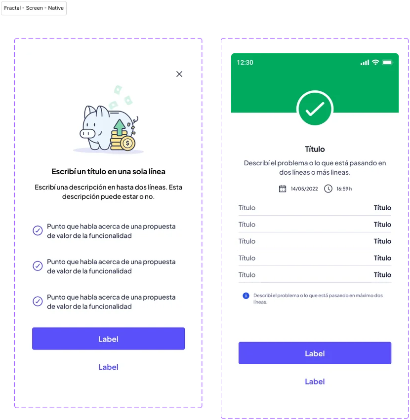 PersonalPay screens
